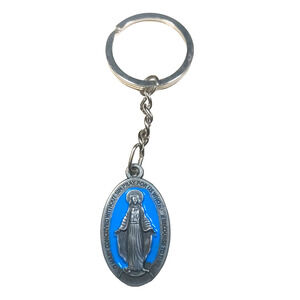 Mother Mary Catholic Keychain Metal